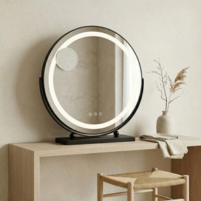 Oglindă LED MAKE-UP Black 50 cm