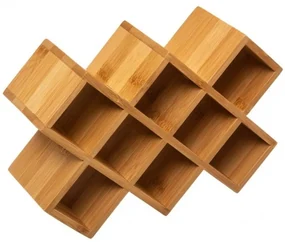 Organizator condimente X8, bambus, 24x8x16 cm