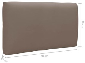 Canapea coltar de gradina din paleti, lemn de pin alb tratat Gri taupe, Canapea coltar, Alb, 1