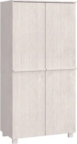 vidaXL Dulap haine „HAMAR”, alb, 89x50x180 cm, lemn masiv de pin