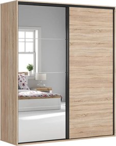 Dressing FLEX, stejar sonoma, PAL, cu 2 usi, 207x66x240 cm