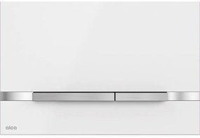 Clapeta actionare rezervor wc, otel inoxidabil alb lucios Alcadrain STRIPE-WHITE Alb lucios