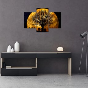 Tablou cu luna și siluete (90x60 cm)