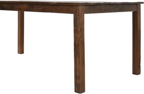 Masă dining din lemn reciclat, maro, 10 locuri, cu picioare drepte, 76 x 200 x 100 cm, „Maren”