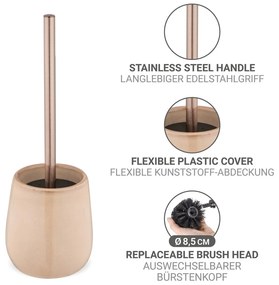 Perie de WC bej din ceramică Sirmione – Wenko