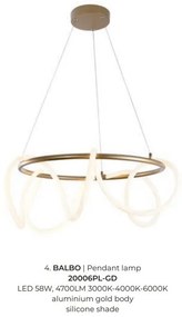 Lustra LED design moderna BALBO auriu