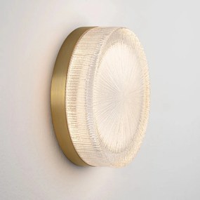 Aplica de perete LED, metal alama aurie si sticla CARLA 16cm