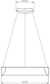 Lustră LED dimabilă Deko-Light 342125 SCULPTORIS LED/27W/230V 4000K d. 60 cm