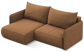 Colțar portocaliu extensibil/cu spațiu de depozitare (cu colț pe partea stângă) Nanea – Makamii