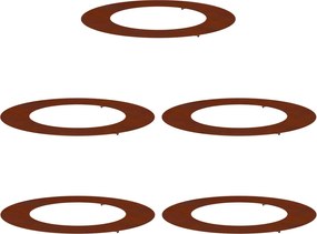 vidaXL potrivit pentru inele de copac plat 5 pcs Maro Ø50 / 80 cm