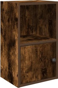 vidaXL Bibliotecă, stejar fumuriu, 31x24x52 cm, lemn prelucrat