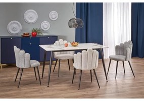 Masa Bucatarie Si Dining EMILIO 140 Ceramica  Alb/Negru