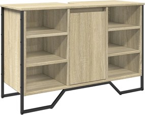 vidaXL Dulap chiuvetă baie, stejar sonoma, 91x35x60 cm, lemn prelucrat