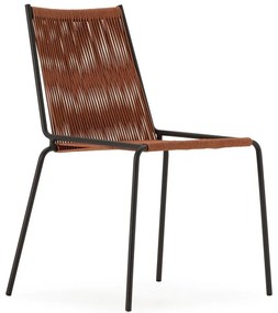 Scaune de dining teracotă stivuibile 2 buc. din metal Emily – Marckeric