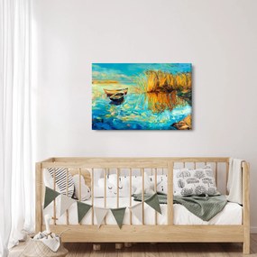 Tablou - Lacul cu bărci (90x60 cm)