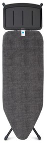 Masa de calcat Brabantia C 1003370, 124x45 cm, 7 pozitii de reglare, Suport generator de abur, Negru