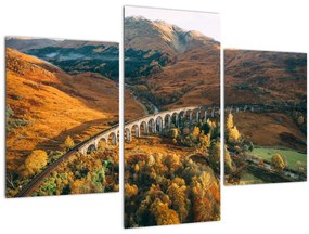 Tablou cu pod în valea din Scoția (90x60 cm)