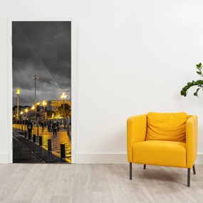 Fototapet pentru ușă - Roata Ferris în amurg (95x205cm)