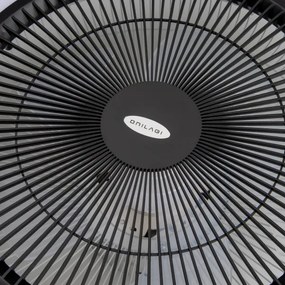 Plafonieră LED dimabilă cu ventilator Brilagi AURA LED/38W/230V negru + telecomandă