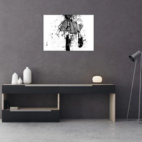 Tablou pe sticlă - Spectacol de modă (70x50 cm)