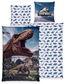 Lenjerie de pat din bumbac Herding Jurassic World,135 x 200 cm, 80 x 80 cm