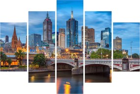 Tablou cu orașul Melbourne (150x105 cm)