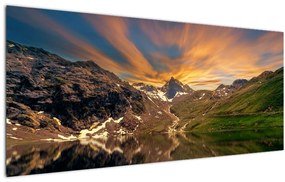 Tablou - Oglindirea în lacul montan (120x50 cm), în 40 de alte dimensiuni noi