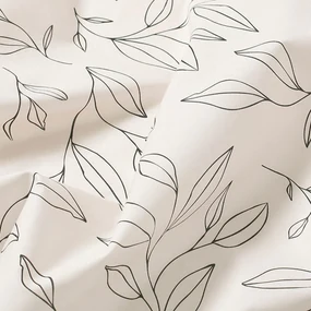 Goldea suporturi farfurii 100% bumbac - frunze pe bej natural - 2 buc 30 x 40 cm