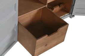 Consola de bar, din metal, gri, stil industrial, Cargo