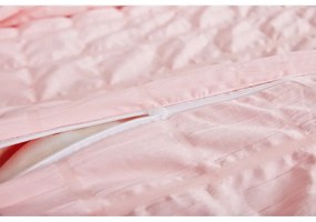 Lenjerie de pat roz din țesătură crep pentru pat de o persoană 140x200 cm Naomi – My House