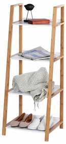Suport cu 4 rafturi Finja, Wenko, 43 x 112 cm, bambus, natur