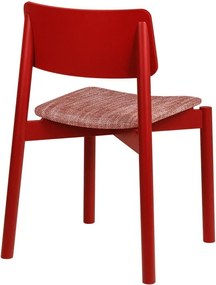 Scaun de dining roșu stivuibil Wem – noo.ma