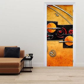 Fototapet pentru ușă - Planete abstract (95x205cm)