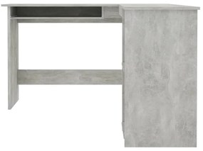 Birou de colt in forma de L, gri beton, 120 x 140 x 75 cm, PAL Gri beton