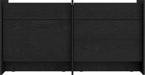 Comodă neagră 146x76x51 cm Hido – noo.ma