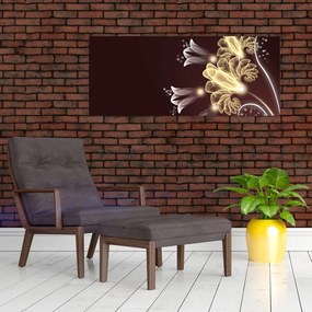 Tablou - Flori strălucitoare (120x50 cm)