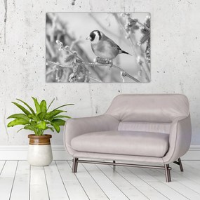 Tablou - O pasăre în timpul iernii (90x60 cm)