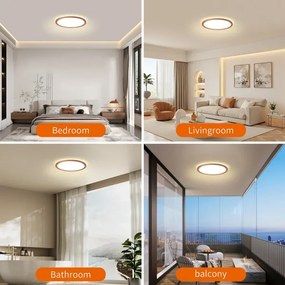 Brilagi - Plafonieră LED pentru baie ULTRA SLIM, LED/12W/230V, Ø 22,5 cm, aur roz, IP54