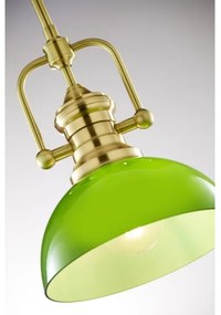 Pendul pe tijă PLATINO Jupiter 2073 1xE27/15W/230V verde/auriu