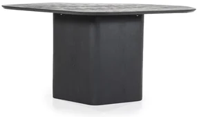 Masa cu forma neregulata din lemn de mango Beau 150x124x76 cm neagra