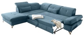 Coltar Extensibil Otoman Stanga Meli, Denim, 275 X 245 Cm