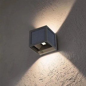Lampă solară de perete cu senzor LED/9W/3,7V 3000/4000/6000K IP65 2600mAh neagră