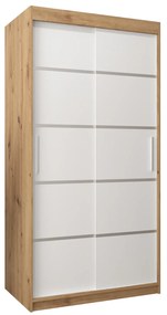 Dulap de haine 100 cm Verika 1 100 (stejar artisan + alb). 1063670