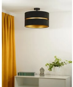Lustră aplicată Duolla DUO 1xE27/15W/230V d. 40 cm negru/auriu