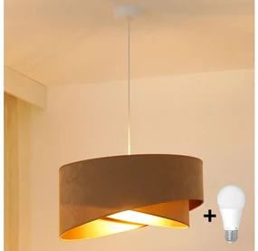 Lustră LED pe cablu Brilagi LYRA 1xE27/15W/230V maro/auriu