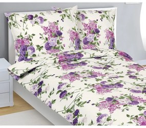 Lenjerie de pat din bumbac Bellatex Trandafir lila, 140 x 200 cm, 70 x 90 cm, 140 x 200 cm, 70 x 90 cm