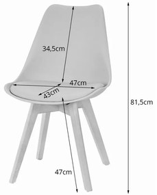 Set de sufragerie alb 1 + 2, masa BERGEN 100 + scaune BALI MARK