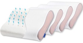 Set 4X perne ortopedice Suporto®️ spuma cu memorie 55 x 35 x 11 cm cu perforatii