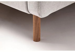 Pat matrimonial gri deschis tapițat cu spațiu de depozitare cu somieră 160x200 cm Lotte – Meise Möbel