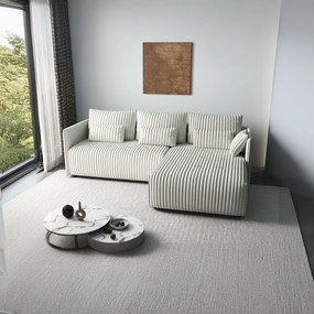 Colțar extensibil dumonde cu ladă de depozitare si sezut confortabil din spuma high-density, Malta Ambience White II 235x185 cm